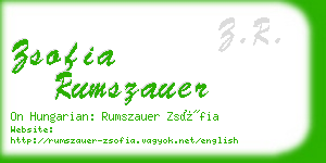 zsofia rumszauer business card